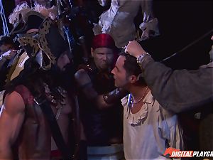 Pirate glides his humungous shaft into super-sexy blond Jesse Jane